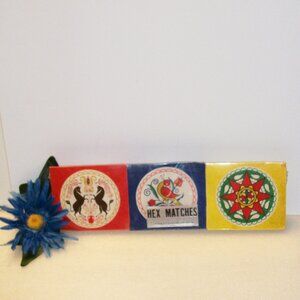 RARE Vintage Sealed 3 Pack BANTAM Wooden HEX MATCHES 120 Matches in each box